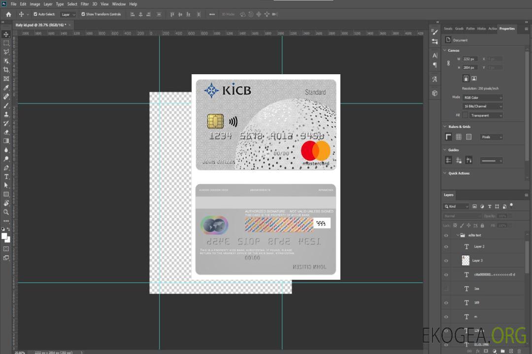 Kirghizistan KICB Bank standart mastercard template Kirghizistan KICB Bank standart mastercard template